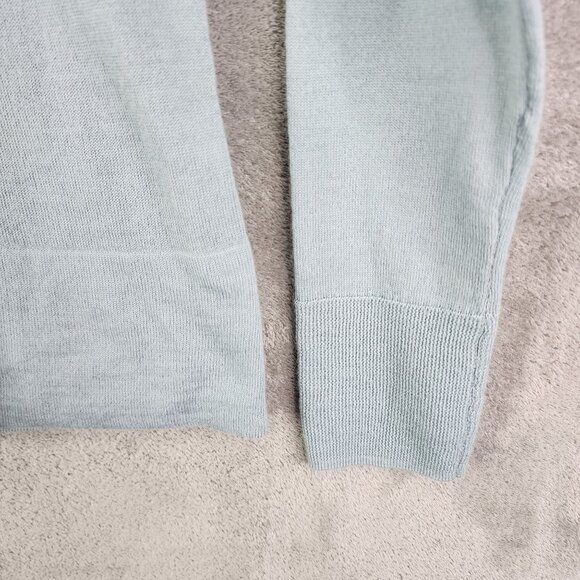 Womens Light Blue Ann Taylor Sweater Button-Back Long Sleeve Size M - Picture 3 of 10